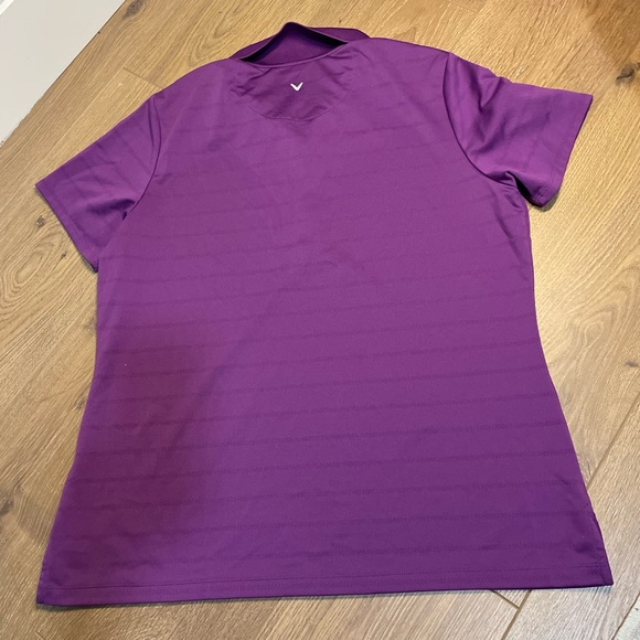 Callaway Short Sleeve Opti-dr Performance Golf Polo Shirt Purple Women’s XL - Picture 6 of 7
